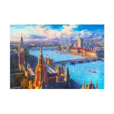 Холст с красками "Рисование по номерам. Панорама Лондона", 40x50 см