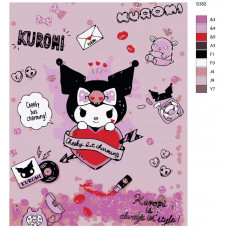 Живопись по номерам BRUSHES-PAINTS Аниме Куроми Kuromi Куроми Живопись по номерам BRUSHES-PAINTS Аниме Куроми Kuromi Куроми