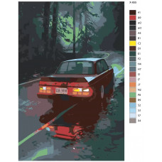 Живопись по номерам BRUSHES-PAINTS Ночная дорога Живопись по номерам BRUSHES-PAINTS Ночная дорога