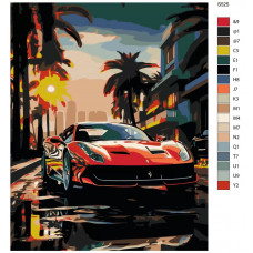 Живопись по номерам BRUSHES-PAINTS Спортивные машины Ferrari