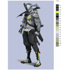 Картина по номерам BRUSHES-PAINTS Overwatch овервотч Гэндзи Y710 40x60 см Картина по номерам BRUSHES-PAINTS Overwatch овервотч Гэндзи Y710 40x60 см