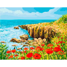Картина по номерам Paintboy Побережье Нормандии, 40x50 см