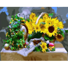 Картины по номерам Color Kit Натюрморт с подсолнухами