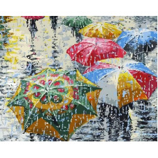Картина по номерам  Paintboy (Premium) Зонтики