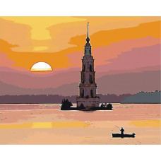 Картина по номерам Живопись по Номерам Колокольня на закате, 40x50