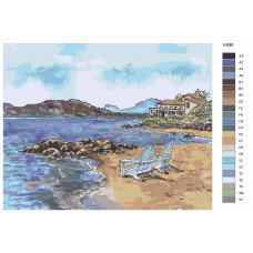 Живопись по номерам BRUSHES-PAINTS Италия. Озеро Комо - идилия и уеденение