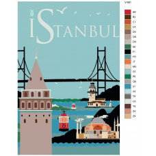 Живопись по номерам BRUSHES-PAINTS Турция. Стамбул постер