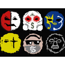 Картина по номерам Бруталити Hollywood Undead 160 на холсте 40x30