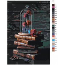 Живопись по номерам BRUSHES-PAINTS Роза в колбе