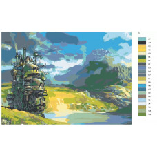 Живопись по номерам BRUSHES-PAINTS Замок и горы