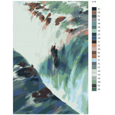Живопись по номерам BRUSHES-PAINTS Бушующий водопад