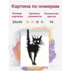 Картина по номерам Раскрасим сами Электрокошка на подрамнике 30х40 см Картина по номерам Раскрасим сами Электрокошка на подрамнике 30х40 см