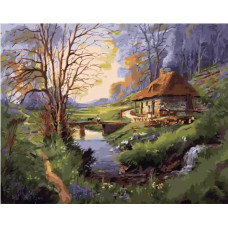Живопись по номерам Paintboy Одинокая избушка 40х50
