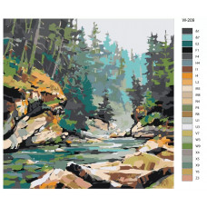 Картина по номерам BRUSHES-PAINTS Пейзаж W209 40x40 см