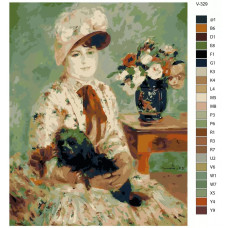 Живопись по номерам BRUSHES-PAINTS Пьер Огюст Ренуар. Мадмуазель Шарлотта Бертье Живопись по номерам BRUSHES-PAINTS Пьер Огюст Ренуар. Мадмуазель Шарлотта Бертье