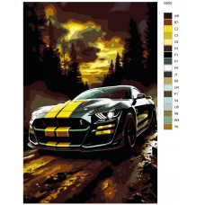 Живопись по номерам BRUSHES-PAINTS Спортивные машины Ford Mu