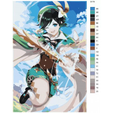 Живопись по номерам BRUSHES-PAINTS Компьютерная игра - Genshin Impact (Геншин Импакт). Венти Живопись по номерам BRUSHES-PAINTS Компьютерная игра - Genshin Impact (Геншин Импакт). Венти
