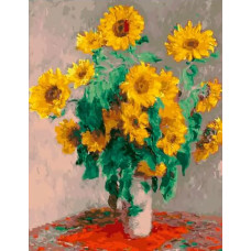 Картина по номерам Paintboy Желтые подсолнухи, 40x50 см
