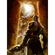 Картина по номерам Бруталити Игра God of War Кратос 6218 В на холсте 30x40