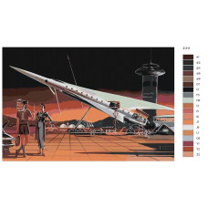 Живопись по номерам BRUSHES-PAINTS Самолет