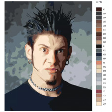 Живопись по номерам BRUSHES-PAINTS Музыкант Wes Borland (Уэс Борланд) Живопись по номерам BRUSHES-PAINTS Музыкант Wes Borland (Уэс Борланд)