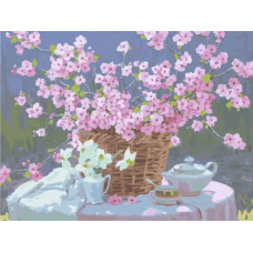 Картина по номерам Color Kit Натюрморт с ветками яблони, 40x50