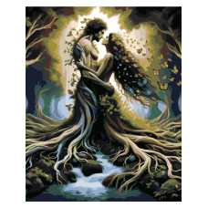 Картина по номерам Пара Любви на деревянном подрамнике 40х50 см, кисти, краски, лак Картина по номерам Пара Любви на деревянном подрамнике 40х50 см, кисти, краски, лак