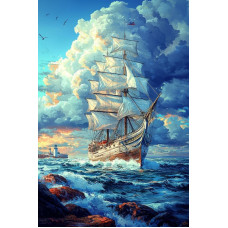 Картина по номерам на холсте с без подрамником 40х60cm / Ivan Konstantinovich Aivazovsky Картина по номерам на холсте с без подрамником 40х60cm / Ivan Konstantinovich Aivazovsky