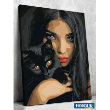 Девушка с котом Девушка с котом