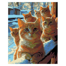 Зимние котики Зимние котики